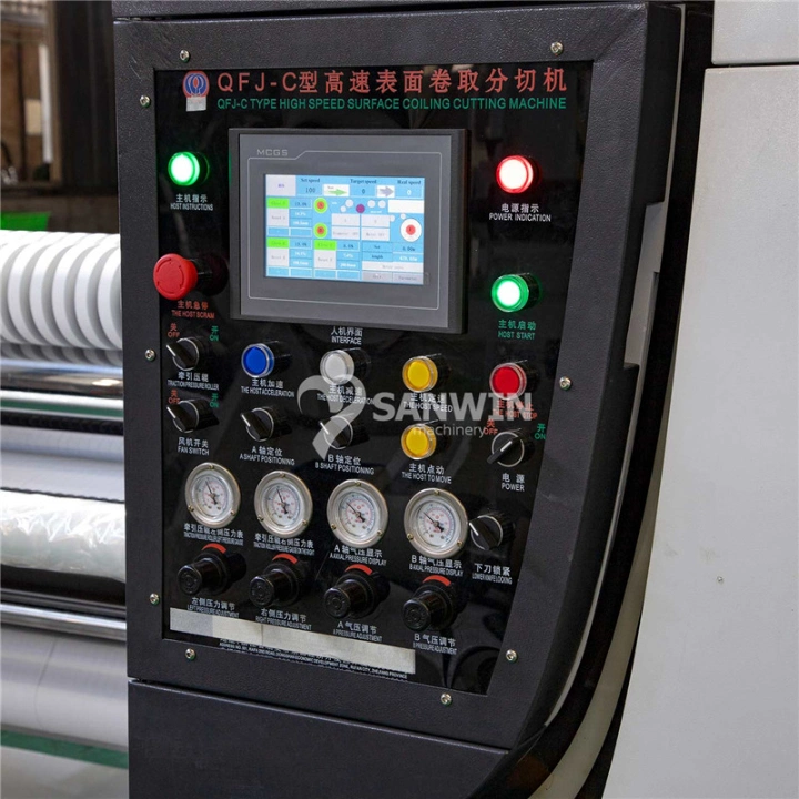 High Speed Automatic Label Non Woven Fabric Plastic Film PE BOPP CPP Pet PVC Aluminum Foil Jumbo Roll Paper Cup Paper Slitting Machine